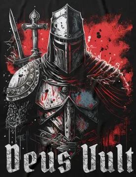 Deus Vult" Medieval Crusader Knights Templar T-Shirt 100% Cotton O-Neck Summer Short Sleeve Casual Mens T-shirt Size S-3XL - Aliexpress - FashionsVida