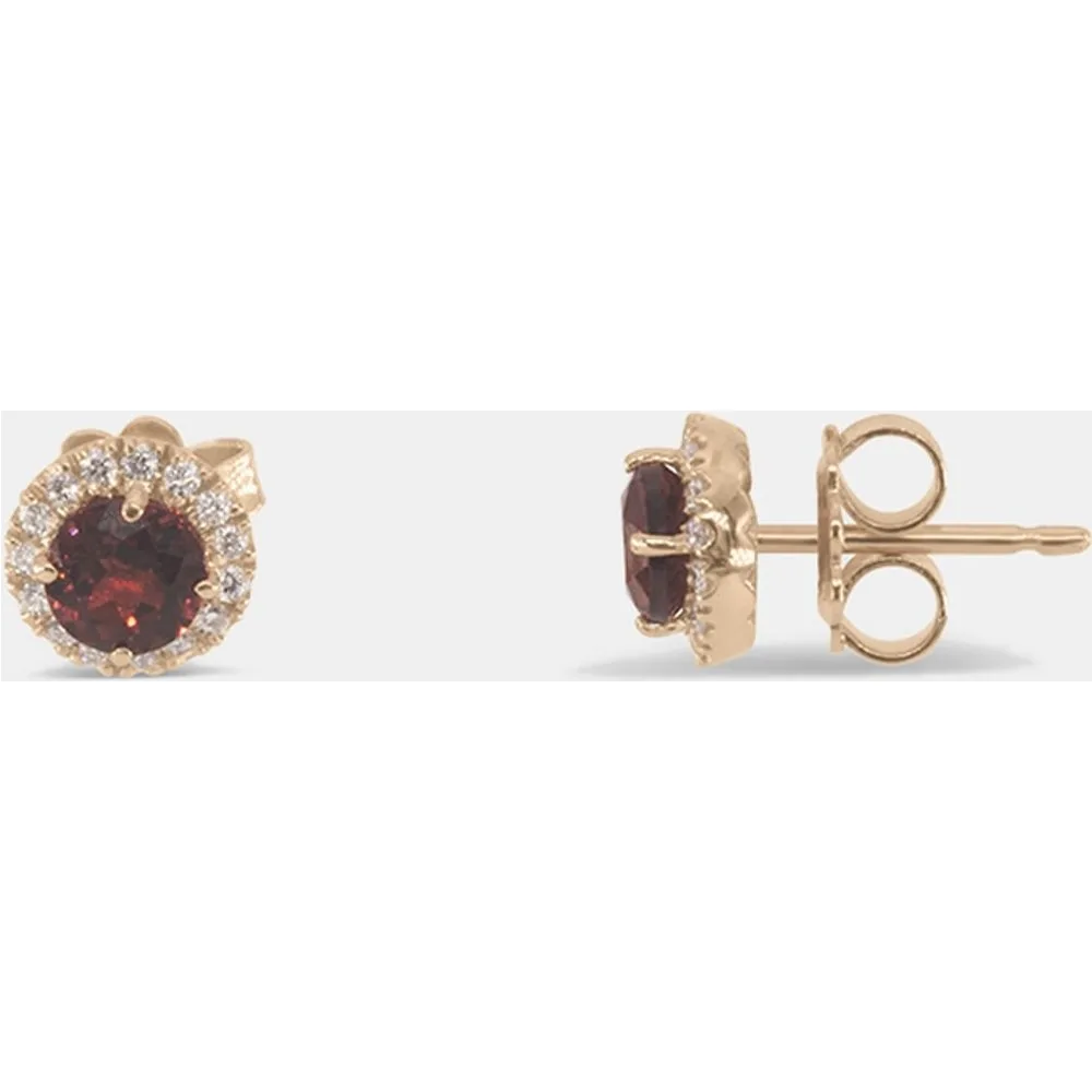 Pendientes de oro, diamantes y rodolita - El Corte Inglés - FashionsVida