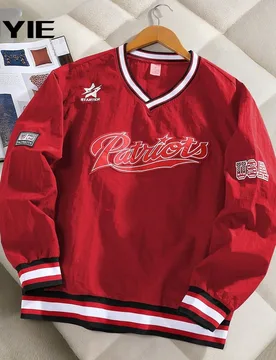 Sudadera de moda para hombre DIYIE, sudadera con cuello en V bordada, sudadera estilo Y2K, sudadera de ropa deportiva estilo universitario, sudadera c - Shein - FashionsVida