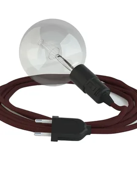 Cables Suspension Luminaire Rm19 3 M Burgundy / Black One Size - Creative - FashionsVida