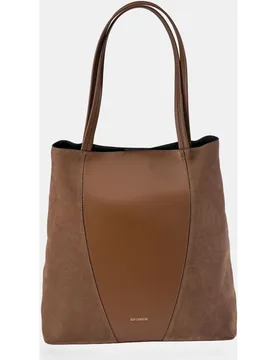 Bolso shopper en piel y serraje con doble asa - Guy Laroche - FashionsVida