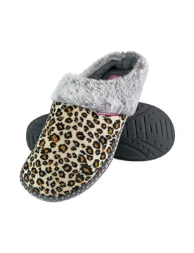Women's Memory Foam Knitted Mules Slippers - - Size: 5 - Dunlop - FashionsVida