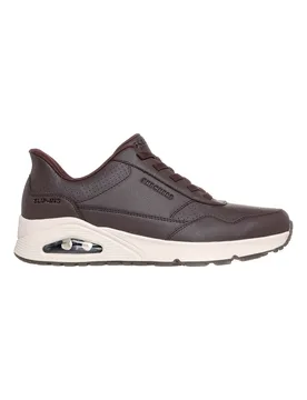 Sneakers marroni con tomaia in duraleather e Slip-ins Uno Banksia Luxe 41 - Skechers - FashionsVida