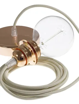 Cables Lampe Suspendue Pendel Pour Abat-jour Rm00 Diy 50 Cm Ivory / Copper One Size - Creative - FashionsVida