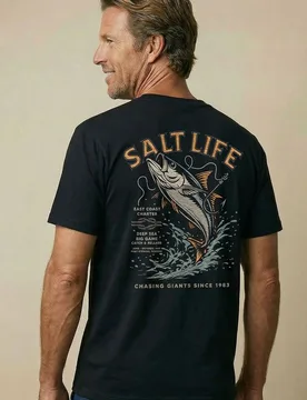 East Coast Charter Mens T-Shirt - Salt Life - FashionsVida
