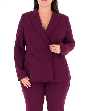 Blazer doppiopetto BORDEAUX 52 - RINASCIMENTO CURVY - FashionsVida