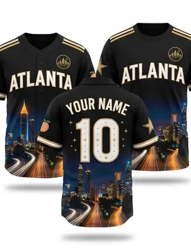 Atlanta City Baseball Jersey T Shirt Hawaiian Set Custom Name Number Gift Hawaii Shirts Sports Top - Aliexpress - FashionsVida