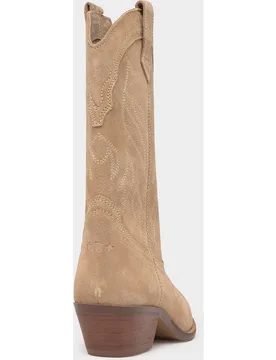 Botas de mujer de piel estilo cowboy - Brownie - FashionsVida