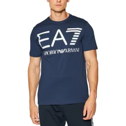 Ea7 6kpt23 Mens T Shirts Crew Neck Emporio Tee Casual Summer Cotton Tops - Navy - Size Medium