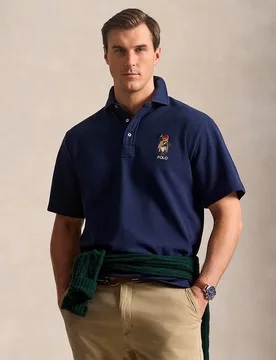 Polo de hombre de algodón con Polo Bear tallas grandes - Polo Ralph Lauren - FashionsVida