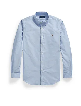Camisa Custom Fit azul claro L - Ralph Lauren - FashionsVida