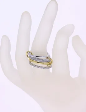 New Fashion Two-color Design Micro Paved CZ Four Piece Set Stackable Rings Micro Paved 5A Cubic Zirconia For Women Jewerly Gifts - Aliexpress - FashionsVida