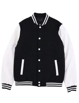 Giubbotto College Uomo Oldschool College Jacket Black/white - Urban classics - FashionsVida