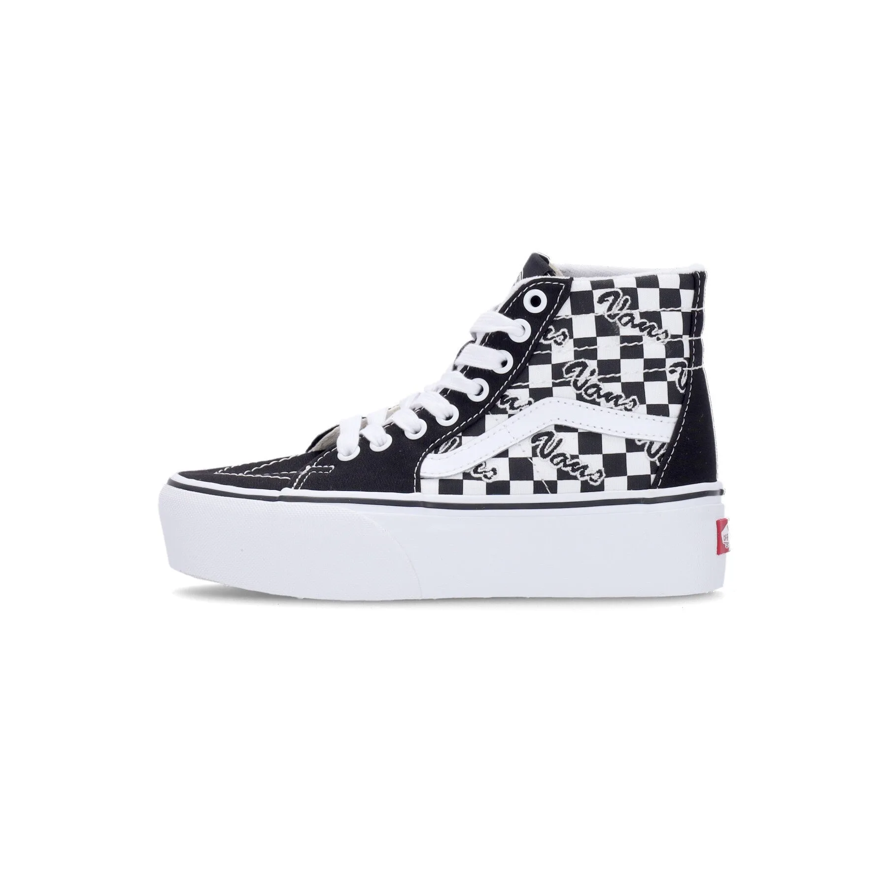 Scarpa Alta Donna Sk8-hi Tapered Stackform Black/true White - Vans - FashionsVida