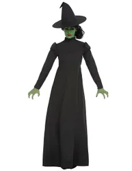 Einfaches Hexenkostüm für Damen Halloween-Kostüm schwarz - female