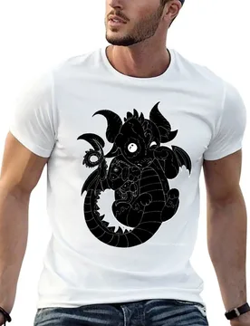 Little Sleeper Inverted Line Art, Cute Baby Rawr Dragon Hatchling T-Shirt t shirt man plain T-Shirt - Aliexpress - FashionsVida
