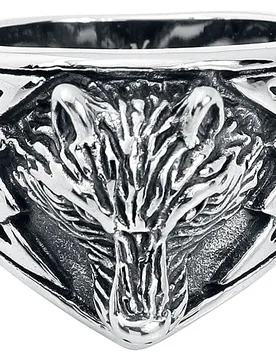 Ring - Wolfskopf - für Männer - silberfarben - Männer - male - etNox - FashionsVida
