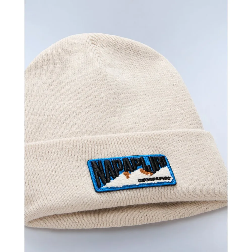 Gorro de hombre con parche frontal de punto elástico - Napapijri - FashionsVida