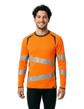 Sweat-shirt Accelerate Safe 19084 Hi-Vis Orange / Moss Green 5XL - MASCOT - FashionsVida