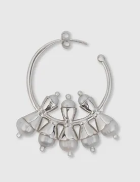 AENÃLIA Oia Earrings Silver Pearls - AENÃLIA - FashionsVida