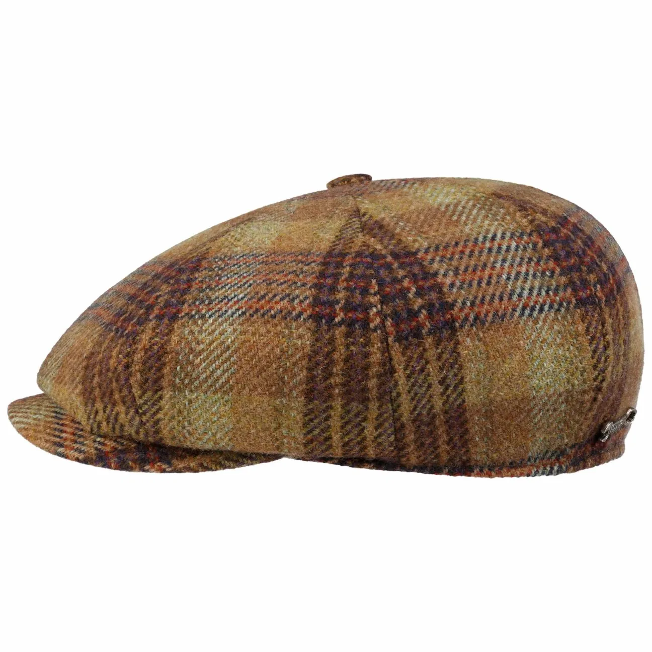 Panel Wool Garage Flat Cap by - brown - Size: M (56-57 cm) - Stetson - FashionsVida
