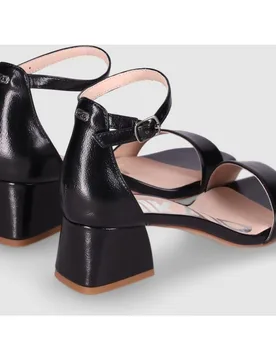 Sandalias de tacón de mujer con estilo minimalista y elegante de tacón ancho y pulsera al tobillo - Chika10 - FashionsVida