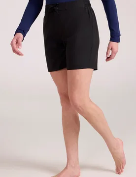 Quick Dry Womens Long Board Shorts - Black - Black - Size: 8 - Mountain Warehouse - FashionsVida