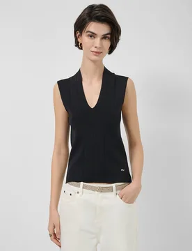 Top de mujer escote pico punto roma - Roberto Verino - FashionsVida