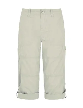 Womens/ladies Salena 3/4 Shorts (Oyster) - Off-White Cotton - Size 22 Uk - Weird Fish - FashionsVida