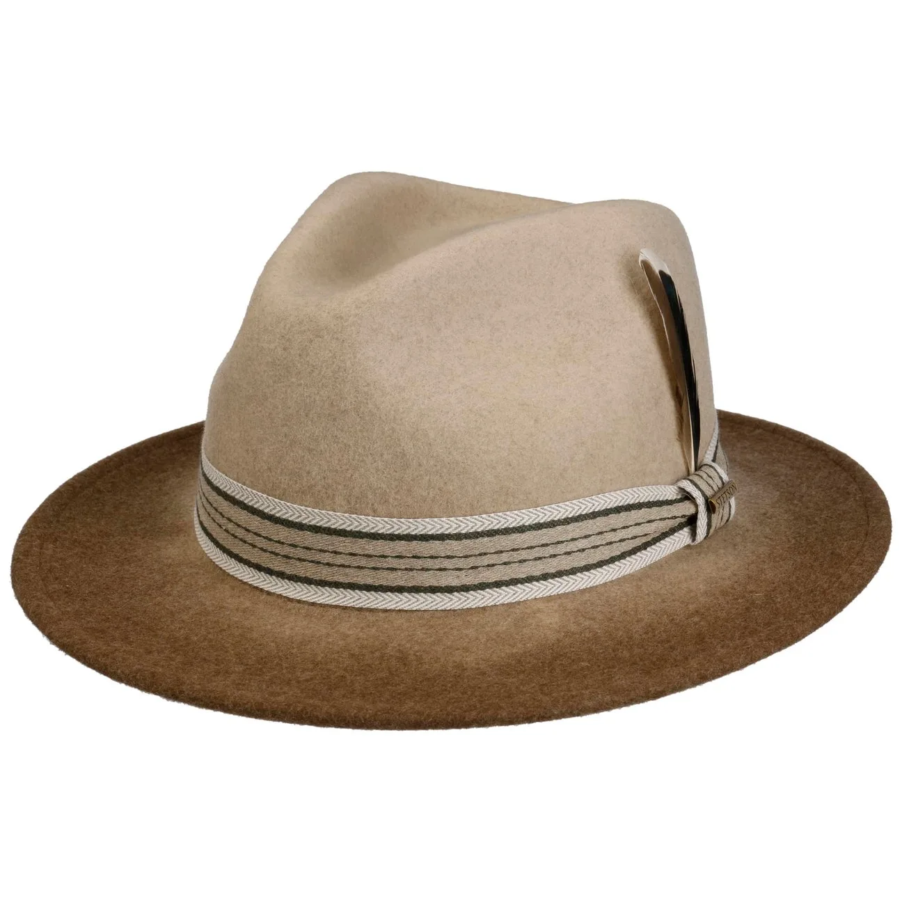 Colour Degrade Traveller Wool Hat by - beige-brown - Size: L (58-59 cm) - Stetson - FashionsVida