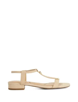 Women's 'Lyra' Leather Sandals in Natural Size: 5 - Natural - Size: 5 - Dune london - FashionsVida