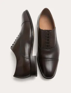 Wide Fit Leather Oxford Shoes Brown male - Autograph - FashionsVida