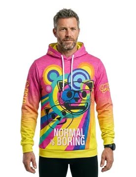 Felpa Con Cappuccio Emoji Normal Is Boring Multicolour XS - OTSO - FashionsVida