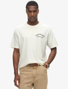 Superdry Herren Locker Geschnittenes T-shirt mit Tattoo-grafik auf der Rückseite Weiß - Größe: Xxl - 39.99 - FashionsVida