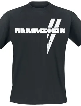 T-Shirt - Weiße Balken - S bis 3XL - für Männer - Größe M - schwarz - Lizenziertes Merchandise! - Männer - male - Rammstein - FashionsVida