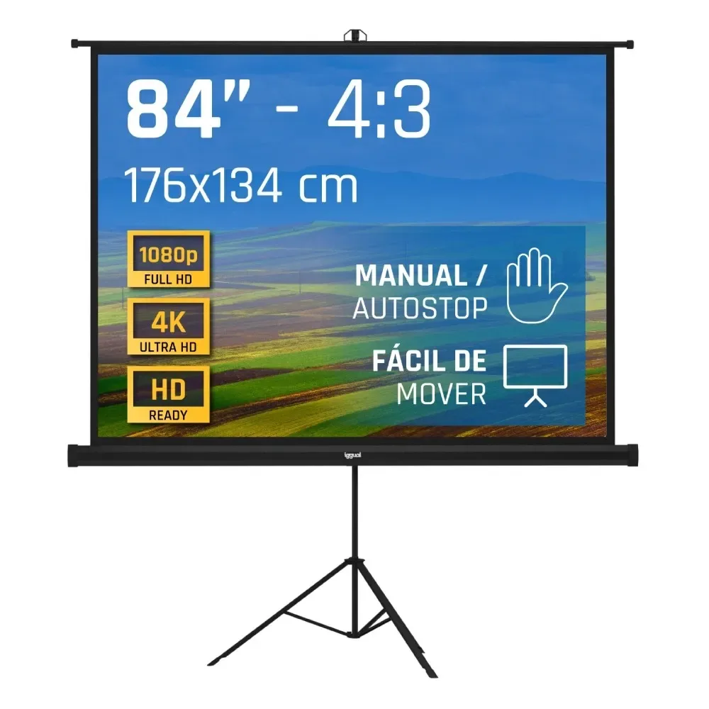 Écran De Projection Avec Trépied 84´´ White One Size unisex - Iggual Monitos - FashionsVida