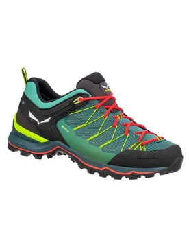 Chaussures randonnée en GORE-TEX® - Mtn Trainer Lite GTX W Feld Green/Fluo Coral - Taille 40,5 - Vert - Salewa - FashionsVida