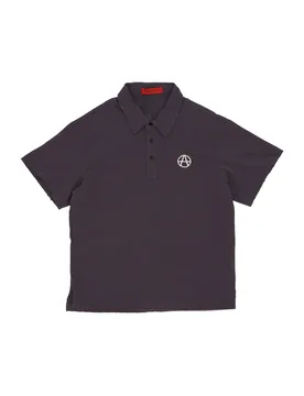 Polo Manica Corta Uomo Acu Polo Tee Dark Grey - Acupuncture - FashionsVida