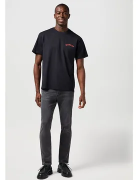 Vaquero de hombre Larston de corte slim en gris - Wrangler - FashionsVida