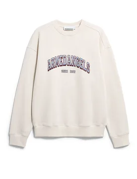 Sweater Relaxed Fit WORDMARK crème L - Armedangels - FashionsVida