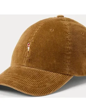 Gorra de hombre de béisbol de pana con logo - Polo Ralph Lauren - FashionsVida