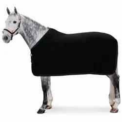 Abschwitzdecke Fleece, black XXL
