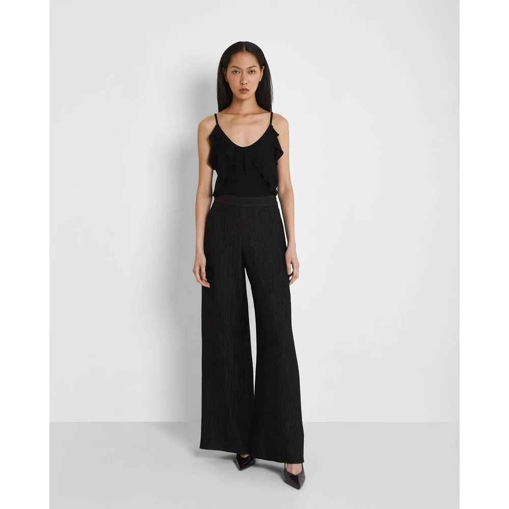Pantalones anchos de mujer con textura - Trucco - FashionsVida