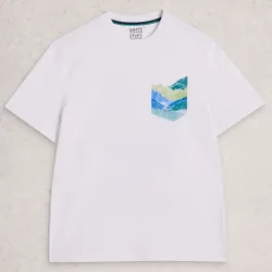 Horsham Organic Graphic Tee - White