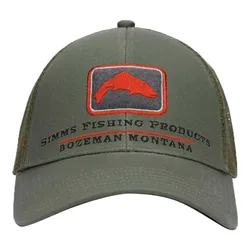 Trout Icon Trucker Cap Somkey Olive One Size Men