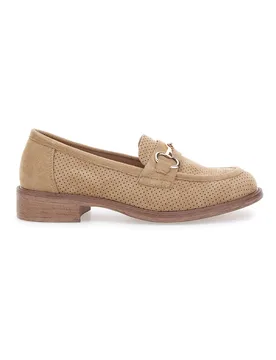 Mocassini beige con morsetto RQ2652 40 - LE HAVRE PARIS - FashionsVida