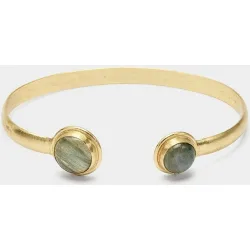 Pulsera rígida abierta con detalle de piedras