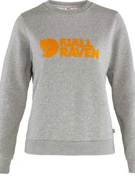 Sweat en coton biologique - Fjällräven Logo Sweater W Grey Melange en Coton - Taille S - Gris - Fjall Raven - FashionsVida