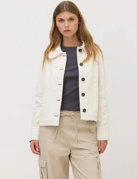 Chaqueta de mujer de 100% algodón yarrow - Blue Banana - FashionsVida