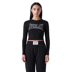 T-shirt à Manches Longues Logo Black L